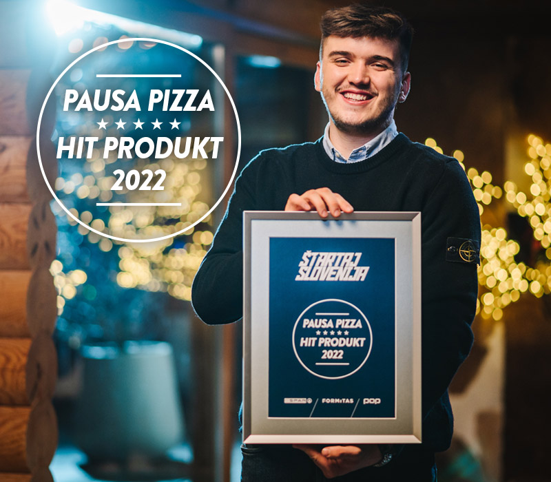Štartaj Slovenija HIT PRODUKT 2022 je zamrznjena pica z drožmi Pausa Pizza
